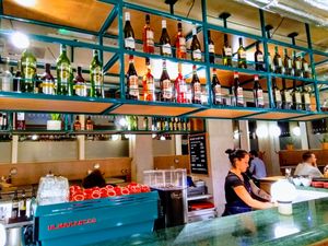 Bar at Happy Face Pizza in North London