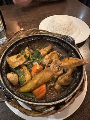 Caramelised tofu  at Sen Viet in London