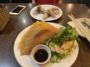 Vietnamese pancakes   at Sen Viet in London