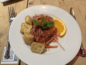 Green papaya salad starter  at Champor-Champor in South East London