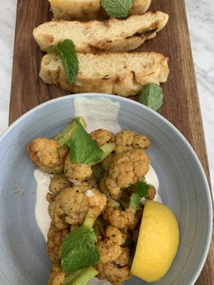 Cauliflower garlic bread at Gourmet Cafe - Petitenget in Seminyak