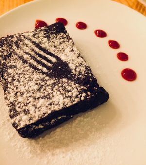 Vegan brownie  at Daruma in Puerto Montt