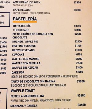 Menu 2 Vegan options  at Daruma in Puerto Montt