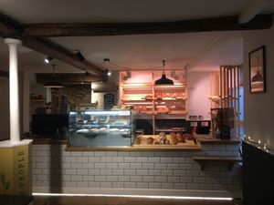 The bakery counter  at Born & Bread in Daventry