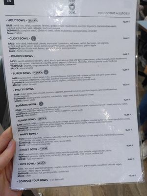 Menu, there is also ice cream, pho, and ramen at Yummy Bowl in Brussels