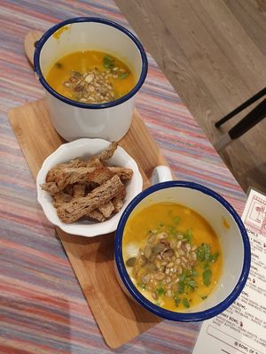 Soup of the day  at Yummy Bowl in Brussels