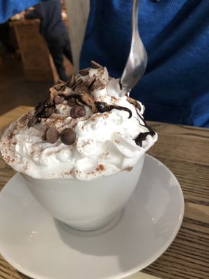 Hot chocolate at Suzie's Cup of Joy in Cleethorpes