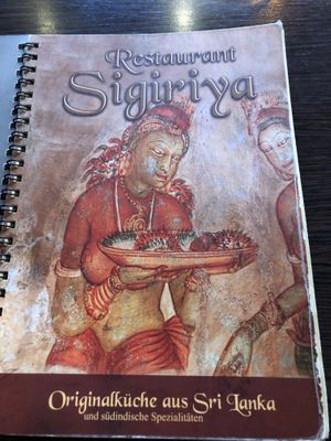 Menu  at Sigiriya in Berlin