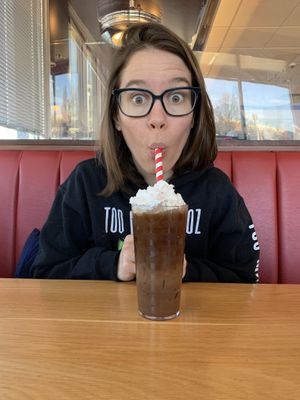 Coconut cream Iced coffee goodness   at Silver Diner in Elkridge