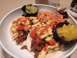 Just egg, beyond tacos at Silver Diner in Elkridge