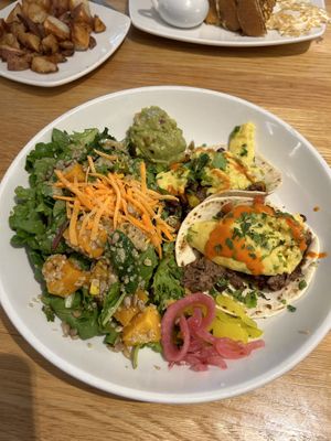 Just egg breakfast tacos were soooo good!  at Silver Diner in Elkridge