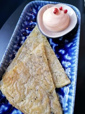 Yuka brood met aioli at Epiphany's Kitchen in Ghent