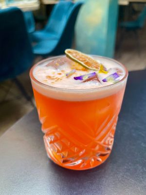 Virgin Orange Dream -  Sinaasappelsap / Nona Spritz / Rietsuiker siroop / Citrus / Aquafaba at Epiphany's Kitchen in Ghent