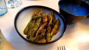 edamame beans  at Epiphany's Kitchen in Ghent