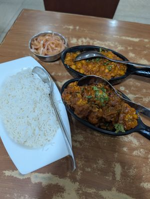 Aaloo Ghobi and chana Masala at Tadka4986 in New Delhi