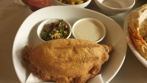 Empanada at Hummus Bar in Haifa