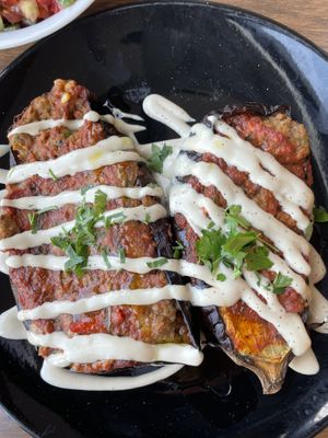 Moussaka at Hummus Bar in Haifa