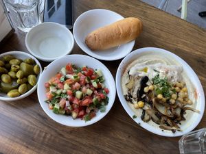 Hummus at Hummus Bar in Haifa