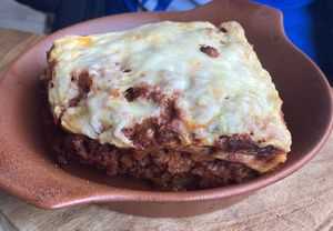 Lasagna bolognese   at Hummus Bar in Haifa