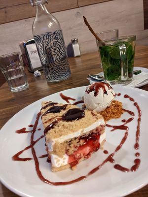 Cheese cake at Hummus Bar in Haifa