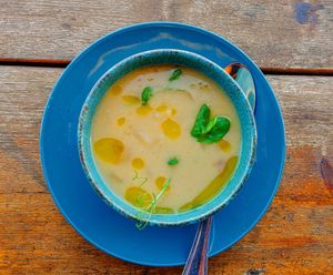 Winter soup at Hummus Bar in Haifa