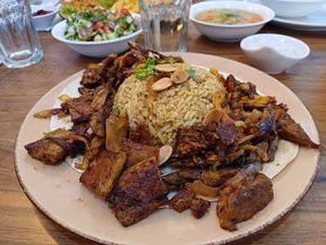 Mansaf. Just delicious. Huge dish. at Hummus Bar in Haifa