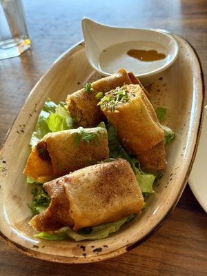 Moroccan “meat” cigars  at Hummus Bar in Haifa