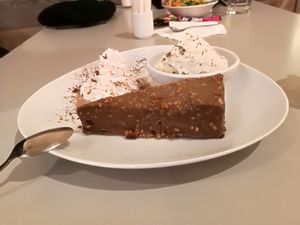 carmel cake  at Hummus Bar in Haifa