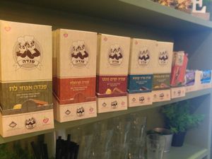 Panda chocolate at Hummus Bar in Haifa