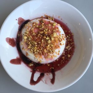 Malabi  at Hummus Bar in Haifa