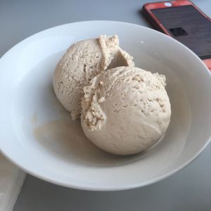Ice cream  at Hummus Bar in Haifa