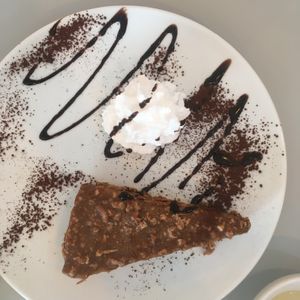 Salty caramel cake  at Hummus Bar in Haifa