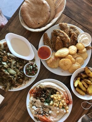 Everything here was so good!! at Hummus Bar in Haifa