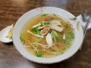 Vegan Vietnamese Pho With Soup. Just yummy! at Tiān Yuán XiǎoChī in New Taipei City