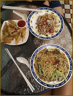 RM17 for 2 plates and one sharing plate at Tanny Vegetarian House in Penang