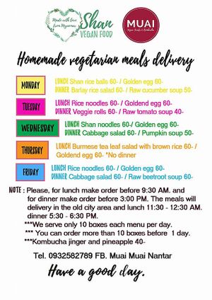 Information at Shan Vegan Food in Chiang Mai