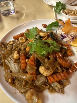 Pad See Ew with Tofu and no egg- delishhhh  at Thai Thani in Tauranga