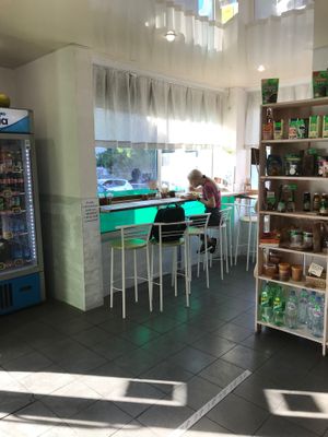 Inside. Small zone to eat. at BreadBery in Simferopol