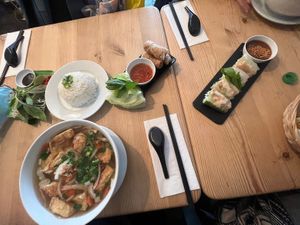 table setting  at Banh Mi Bay in London
