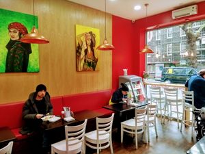 Dining area at Levant Kitchen in London