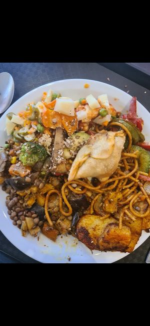 buffet at Govinda - Godoy Cruz in Mendoza