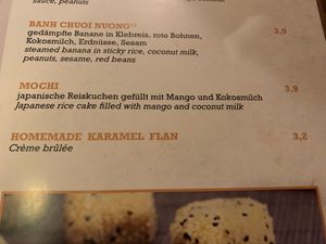 Desert - only Mochi is vegan at Gate 57 in Berlin