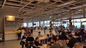IKEA restaurant interior at IKEA in Lyssach