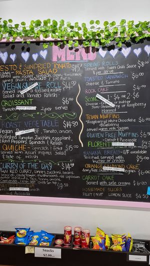 Currently limited menu due to covid at StupaView Cafe in Myers Flat