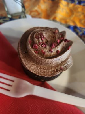 Mud cake at StupaView Cafe in Myers Flat