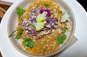 Coconut curry at StupaView Cafe in Myers Flat