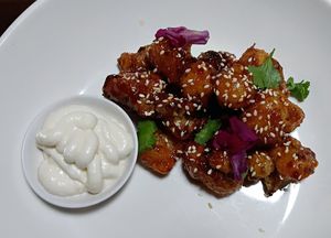 Cauliflower entree at StupaView Cafe in Myers Flat