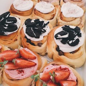 Vegan scrolls at StupaView Cafe in Myers Flat