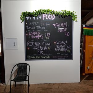 September 2019 food menu at StupaView Cafe in Myers Flat