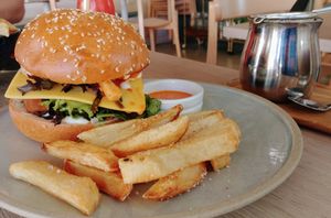 Tofu burger  at Sister of Soul in Richmond